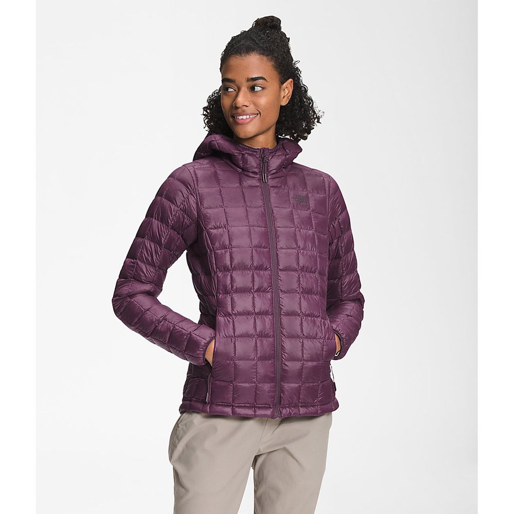 The North Face Hooded Jacket Womens Australia - The North Face Thermoball™ Eco Burgundy / Black (YZL